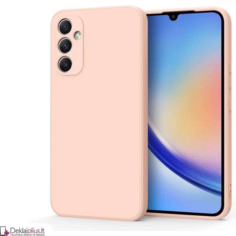 Liquid Air silikoninis dėklas su kameros apsauga - rausvas (Samsung A15/A15 5G) Liquid Air silikoninis dėklas su kameros apsauga - rausvas (Samsung A15/A15 5G)